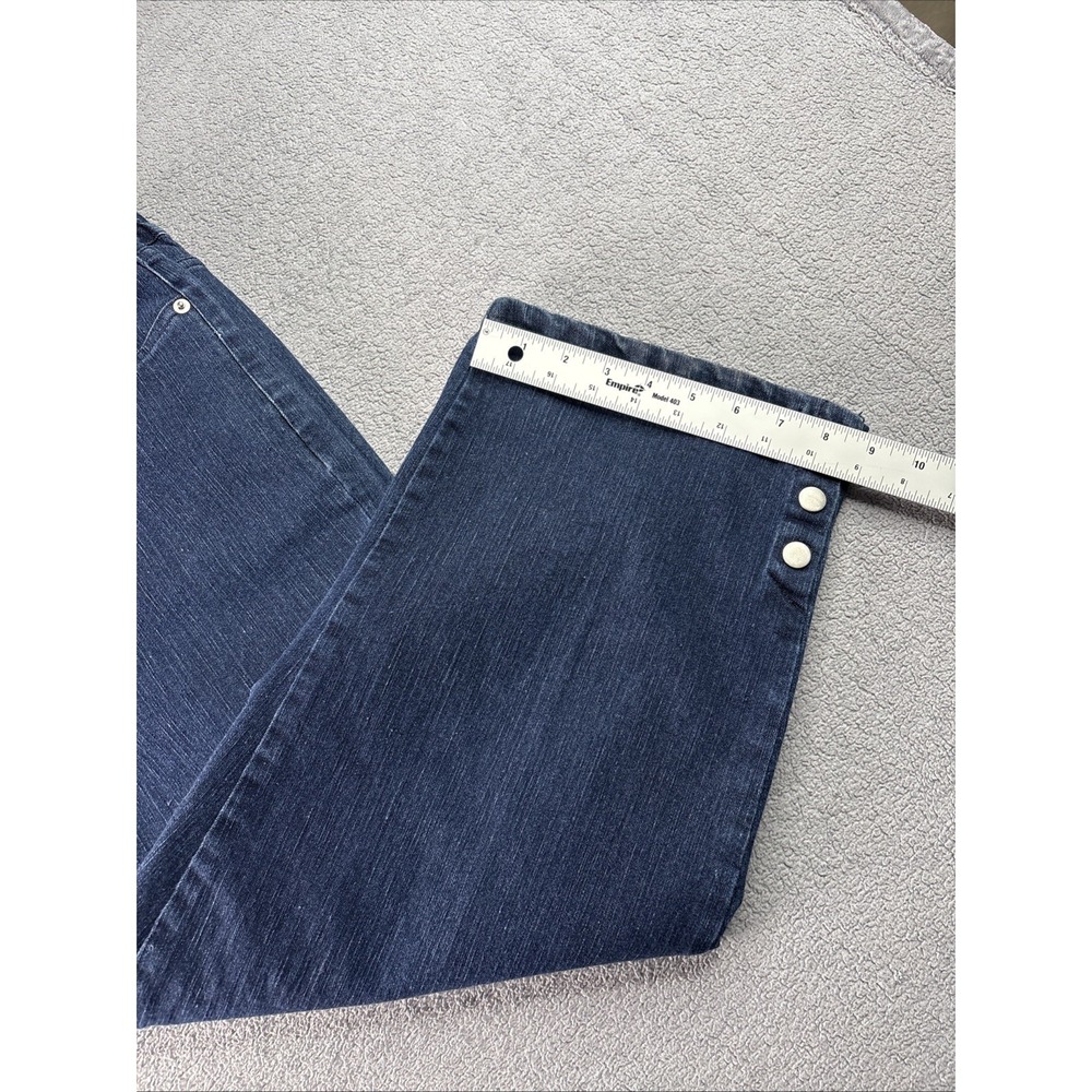 Karen Scott Women's Size 12 Straight Dark Wash‎ Mid Rise Cropped Capris - Picture 10 of 11